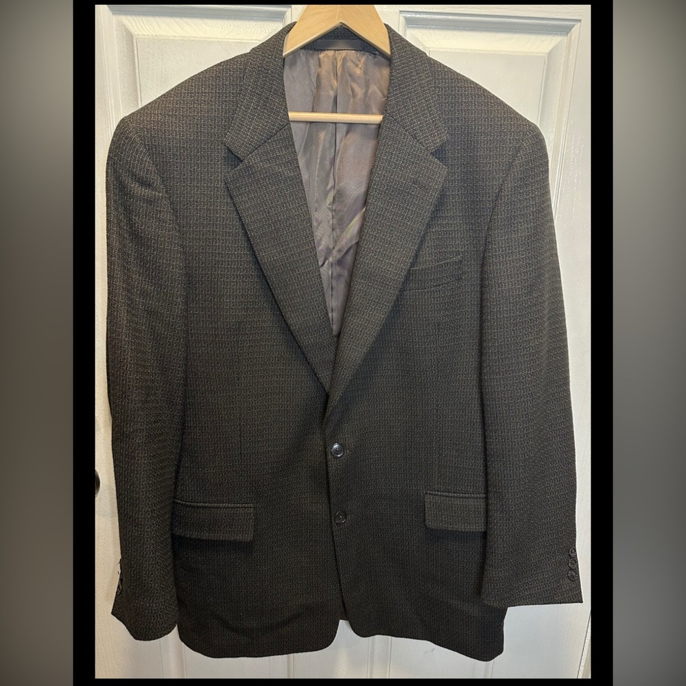 VTG Terzo Uomo Italian Design Blazer 42L - Textured Brown/Grey Sport Coat